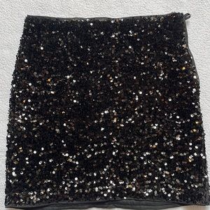 H&M Black Sequin Skirt